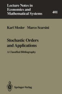cover of the book Stochastic Orders and Applications: A Classified Bibliography