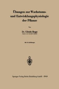 cover of the book Ubungen zur Wachstums- und Entwicklungsphysiologie der Pflanze