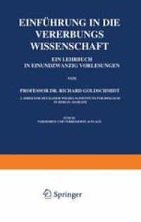 cover of the book Einfuhrung in die Vererbungswissenschaft