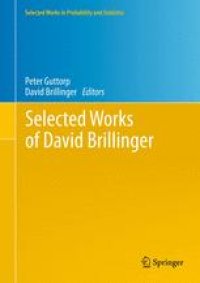 cover of the book Selected Works of David Brillinger