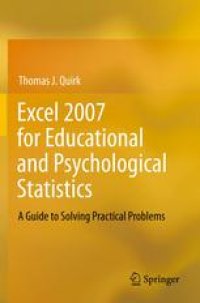 cover of the book Excel 2007 for Educational and Psychological Statistics: A Guide to Solving Practical Problems