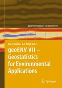 cover of the book geoENV VII – Geostatistics for Environmental Applications