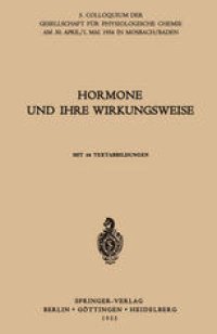 cover of the book Hormone und ihre Wirkungsweise