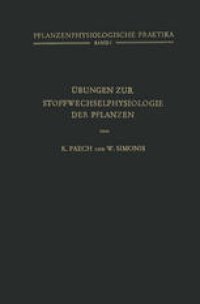 cover of the book Ubungen zur Stoffwechselphysiologie der Pflanzen