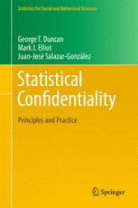 cover of the book Statistical Confidentiality: Principles and Practice