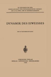 cover of the book Dynamik des Eiweisses