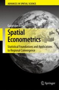 cover of the book Spatial Econometrics: Statistical Foundations and Applications to Regional Convergence