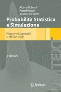 cover of the book Probabilità , Statistica e Simulazione: Programmi applicativi scritti con Scilab