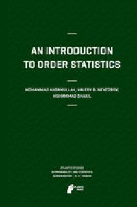 cover of the book An Introduction to Order Statistics