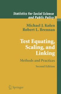 cover of the book Test Equating, Scaling, and Linking: Methods and Practices