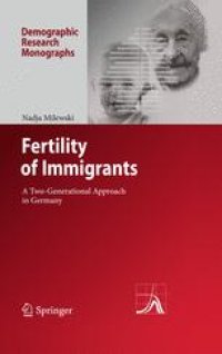 cover of the book Fertility of Immigrants: A Two-Generational Approach in Germany