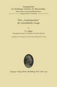 cover of the book Uber „Gurkorperchen“ der menschlichen Lunge