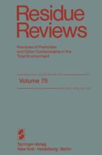 cover of the book Residue Reviews: Residues of Pesticides and Other Contaminants in the Total Environment