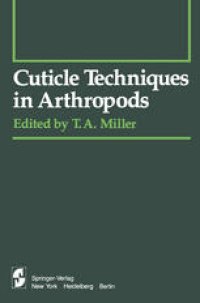 cover of the book Cuticle Techniques in Arthropods