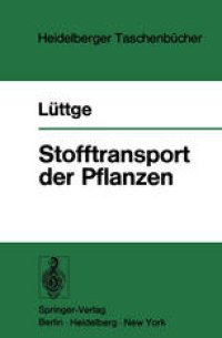 cover of the book Stofftransport der Pflanzen