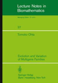 cover of the book Evolution and Variation of Multigene Families