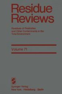 cover of the book Residue Reviews: Residues of Pesticides and Other Contaminants in the Total Environment