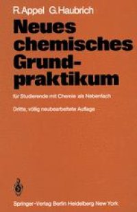 cover of the book Neues Chemisches Grundpraktikum: fur Studierende mit Chemie als Nebenfach