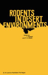 cover of the book Rodents in Desert Environments