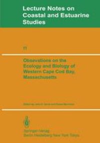 cover of the book Observations on the Ecology and Biology of Western Cape Cod Bay, Massachusetts