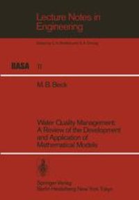 cover of the book Water Quality Management: A Review of the Development and Application of Mathematical Models