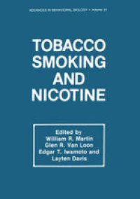 cover of the book Tobacco Smoking and Nicotine: A Neurobiological Approach