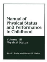 cover of the book Manual of Physical Status and Performance in Childhood: Volume 1B: Physical Status