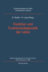 cover of the book Funktion und Funktionsdiagnostik der Leber