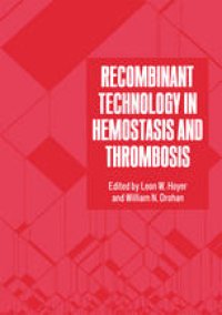 cover of the book Recombinant Technology in Hemostasis and Thrombosis