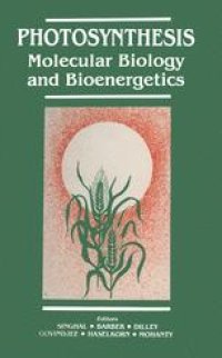 cover of the book Photosynthesis: Molecular Biology and Bioenergetics