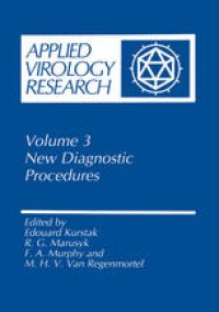 cover of the book Applied Virology Research: New Diagnostic Procedures