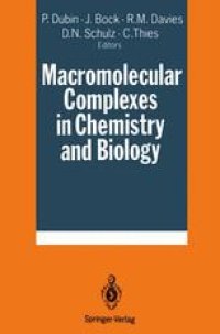 cover of the book Macromolecular Complexes in Chemistry and Biology