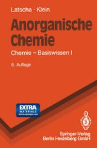 cover of the book Anorganische Chemie: Chemie — Basiswissen I