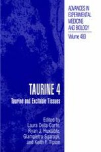 cover of the book Taurine 4: Taurine and Excitable Tissues