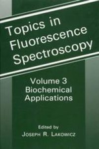 cover of the book Topics in Fluorescence Spectroscopy