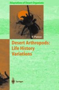 cover of the book Desert Arthropods: Life History Variations