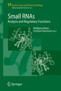 cover of the book Small RNAs: Analysis and Regulatory Functions