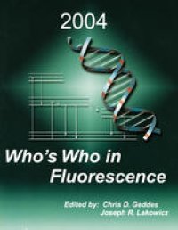 cover of the book Who’s Who in Fluorescence 2004