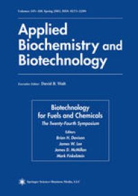 cover of the book Biotechnology for Fuels and Chemicals: The Twenty-Fourth Symposium