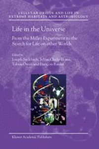 cover of the book Life in the Universe: From the Miller Experiment to the Search for Life on other Worlds