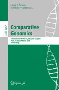 cover of the book Comparative Genomics: International Workshop, RECOMB-CG 2008, Paris, France, October 13-15, 2008. Proceedings