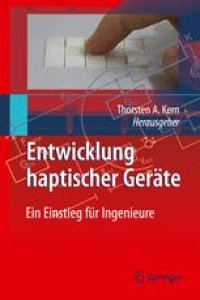 cover of the book Entwicklung Haptischer Gerate: Ein Einstieg fur Ingenieure