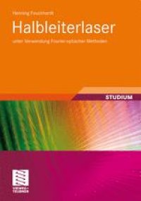 cover of the book Halbleiterlaser: unter Verwendung Fourier-optischer Methoden