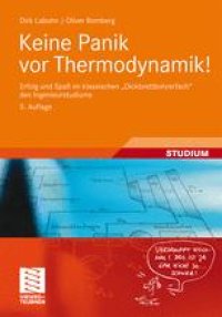 cover of the book Keine Panik vor Thermodynamik!: Erfolg und Spaß im klassischen „Dickbrettbohrerfach“ des Ingenieurstudiums