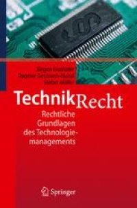 cover of the book Technikrecht: Rechtliche Grundlagen des Technologiemanagements