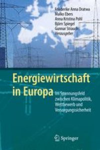 cover of the book Energiewirtschaft in Europa: Im Spannungsfeld zwischen Klimapolitik, Wettbewerb und Versorgungssicherheit