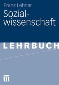 cover of the book Sozialwissenschaft