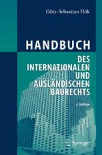 cover of the book Handbuch des internationalen und auslandischen Baurechts