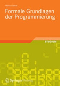 cover of the book Formale Grundlagen der Programmierung