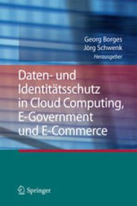 cover of the book Daten- und Identitatsschutz in Cloud Computing, E-Government und E-Commerce